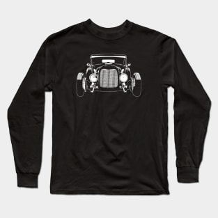 White 1928 Model A Car Sketch Art Long Sleeve T-Shirt